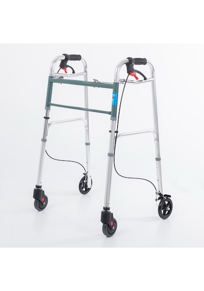 Comfort Ultra Lüx Frenli 4 Tekerli Hasta Alüminyum Tekerlekli Hasta Yürüteci Walker