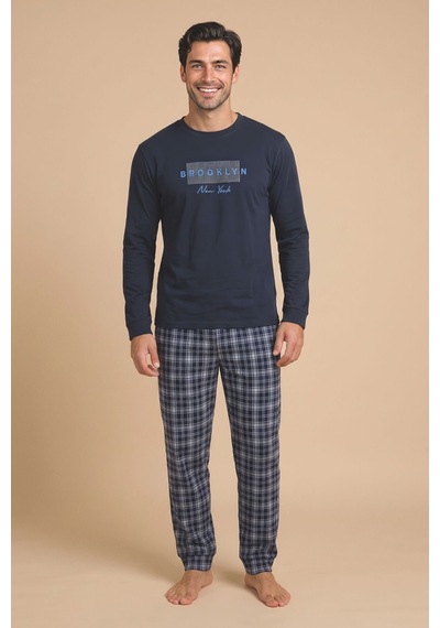 Wordex Falkom 5804 İnterlok Kışlık Kalın Kumaşlı Ekose Pijamalı Erkek Ev Pijama Takımı Lacivert Wordex Falkom 5804 İnterlok Kışlık Kalın Kumaşlı Ekose Pijamalı Erkek Ev Pijama Takımı Lacivert