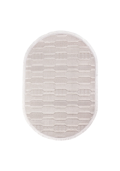 Enti Bonn 8801 Krem Oval Iskandinav Halı Salon Halısı Kesme Halı Yolluk Krem