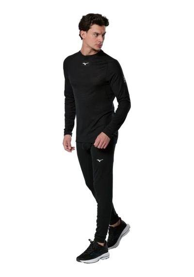 Mizuno Premium Merino Wool Crew Erkek Termal Ve Yün İçlik Siyah Çok Renkli