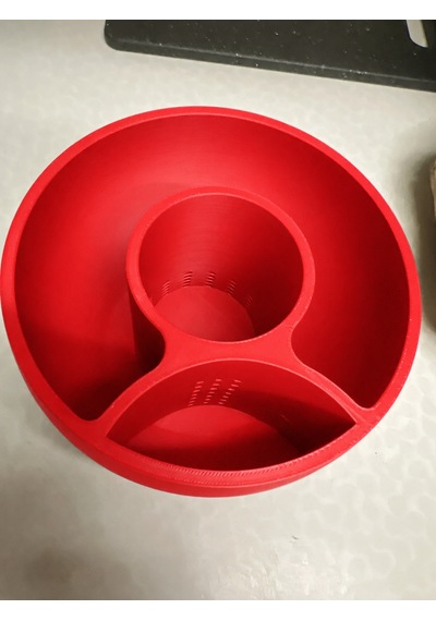 3d Baskı 3lü Sukulent Saksısı Ve Kalemlik Organizer - Dekoratif Masaüstü Bitki Saksısı-kırmızı