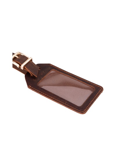 Bloominbag Bloomtag Atlas Saddle Heritage Brown Airtag Uyumlu Hakiki Deri Valiz Kimlik Etiketi Kahverengi