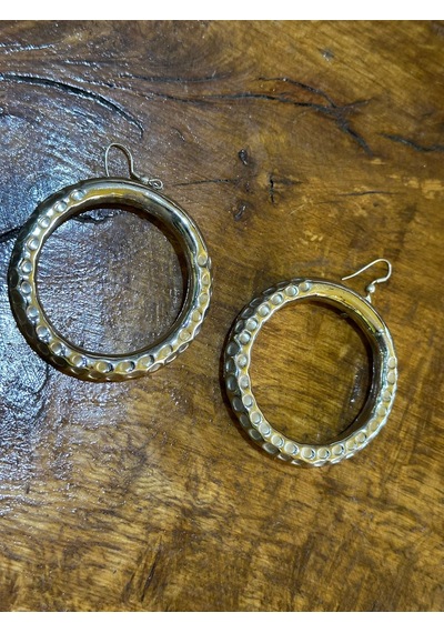 Otantik Halka Kadın Küpe Çap 5 Cm Renkli