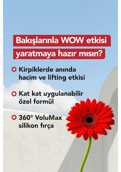 Flormar Volume Up Mascara Yoğun Hacim Ve Lifting Etkili Kat Kat Uygulanabilir Maskara 8682536100724 000 Black