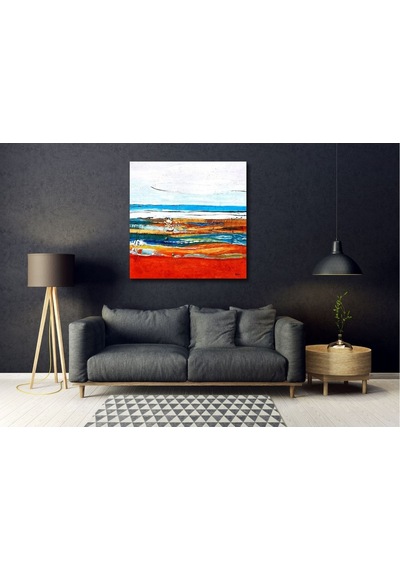 Yağlı Boya Tablo %100 El Yapımı Home In Joy 85Cmx85Cm (507015826)