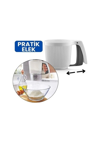 Pratik Mandallı Plastik Çok Amaçlı Un Ve Pudra Şekeri Eleği Pratik Un Eleği Diğer
