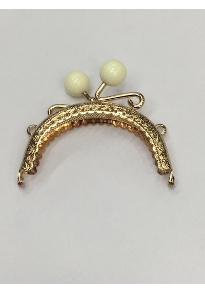 Karantuhafiye Çanta Ve Cüzdan Klipsi Oval 20 Cm Incili Model Gold Krem İnci Gold Krem İnci Çok Renkli