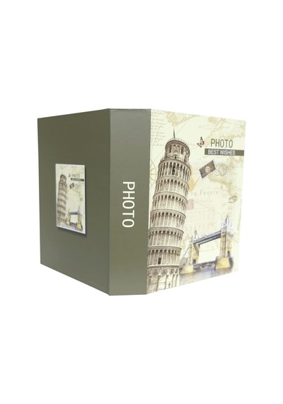 Rabsev Fotoğraf Albümü 10x15cm 200 Lük Pisa Kulesi Desenli Anı Albümü