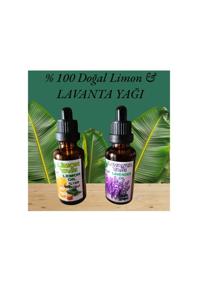 %100 Doğal Bitkisel Limon Yağı 30 Ml + Lavanta Yağı 30 Ml İkisi Birlikte
