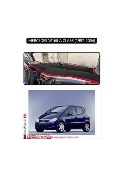 Mercedes W168 A Class 1997-2004torpido Koruma Halısı Siyah Kenar