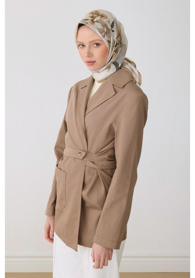 Belli İpek Eşarp - 4330-84 Bej Twill