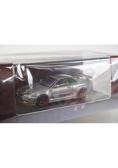 1:64 Motorhelix Nissan Skyline Gt-r R34 Nismo Crs Gun Metallic M63422b