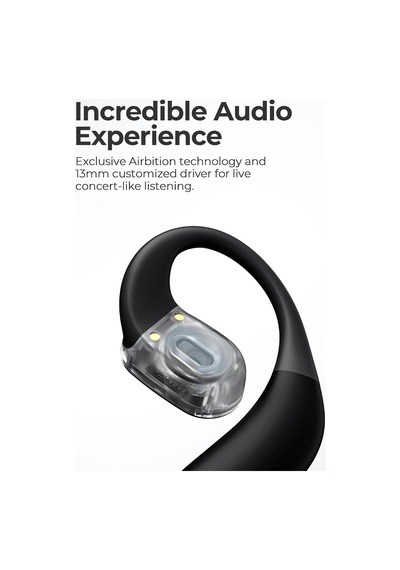 Açık Kulak Kablosuz Kulaklık, Bluetooth 5.4 Açık Kulak Kulaklığı, Dahili Mikrofon, 50h Çalma Zamanı, Led Ekran Genel