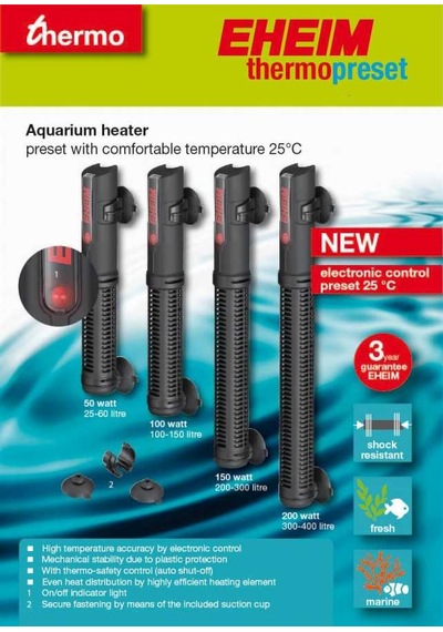Eheim Thermopreset 200 Watt Akvaryum Isıtıcısı