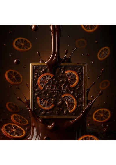 Aquila Chocolate Antep Fıstıklı Dilim Portakallı Bitter Çikolata 250 G