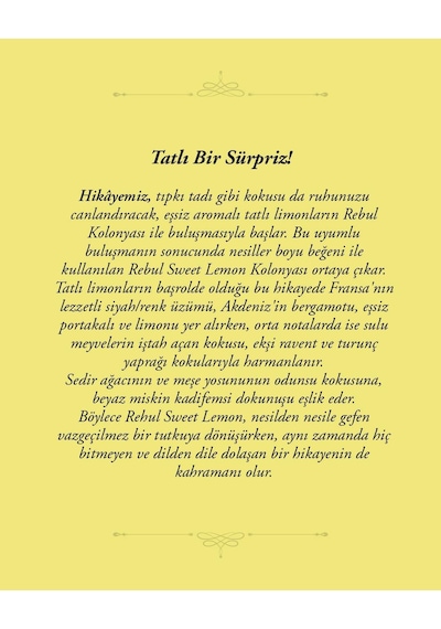 Rebul Sweet Limon Kolonya 125 Ml Spreyli Pet Şişe 6 Lı Set