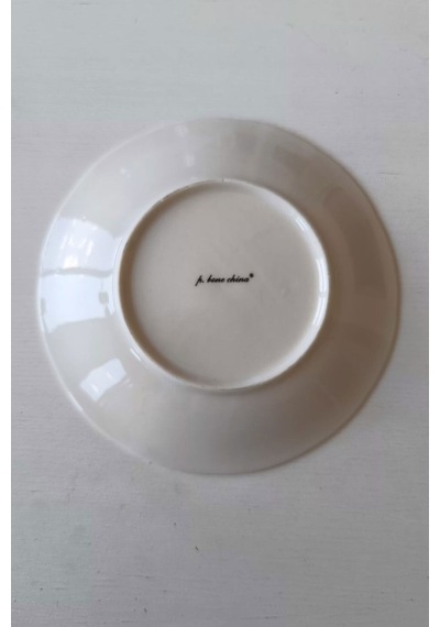 Fine Bone China İngiliz Porselen Pasta Tabağı Kiremit 19 Cm
