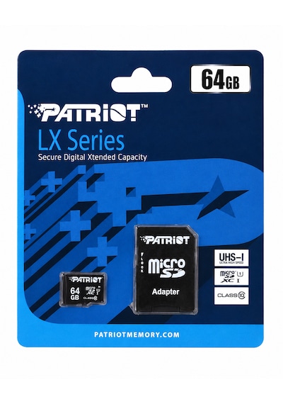 Patriot Lx Series Sdxc 64 Gb Cl10 Hafıza Kartı Adaptörlü