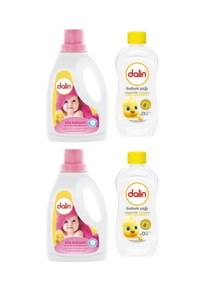 Çamaşır Yumuşatıcısı Düş Bahçesi 1500 Ml X2 + Dalin Bebek Yağı 300 Ml X2