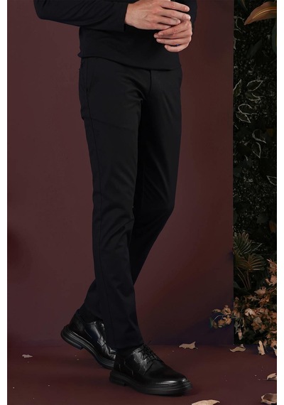 Efor P 1125 Slim Fit Siyah Spor Pantolon Siyah