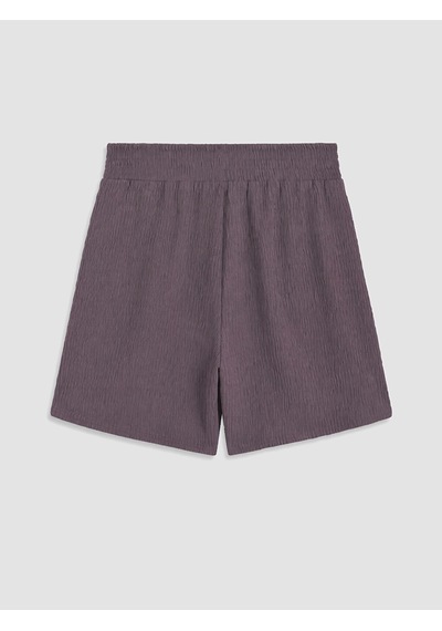 Lcwaıkıkı Classic Lila Beli Lastikli Dokulu Kadın Şort