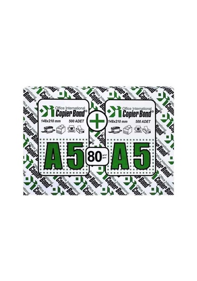 Copier Bond A5 Fotokopi Kağıdı 5 Paket X 1000 Sayfa Toplam 5000 Sayfa Genel
