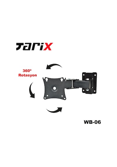 Tarix Wb-06 Hareketli Monitör Duvar Askı Aparatı 17"-27"