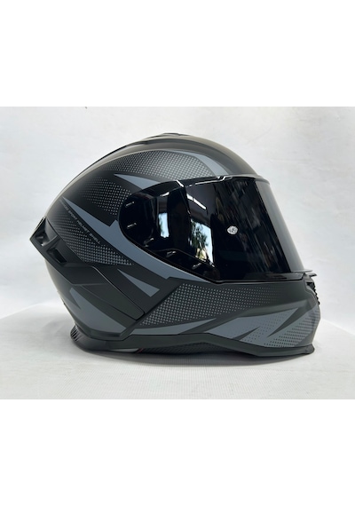 Sway Sw 867 Asphalt Black Grey Siyah Vizörlü Iç Vizörlü Kapalı Kask