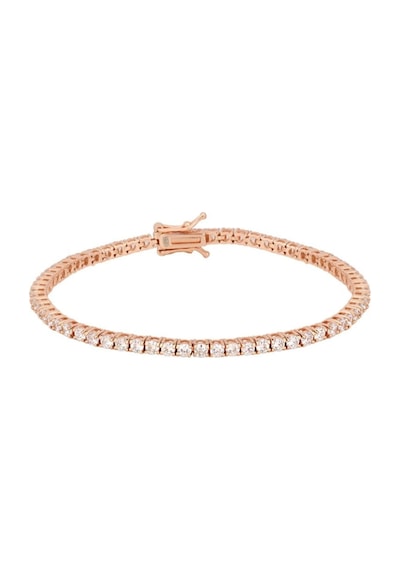 Monemel Swarovski Orta Boy Su Yolu Bileklik Rose Gümüş 2,5mm B01112r Gümüş - Rodyum