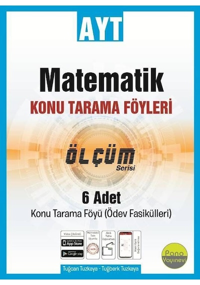 Pano Yayınları Ayt Matematik Tarama Föyleri 6 Fasikül 6X24 Sayfa