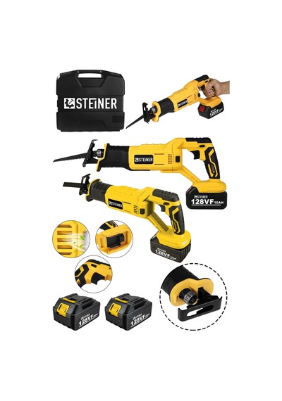 Steiner 128 Vf 10 Ah Kömürsüz Motor Akülü Tilki Kuyruğu Sarı