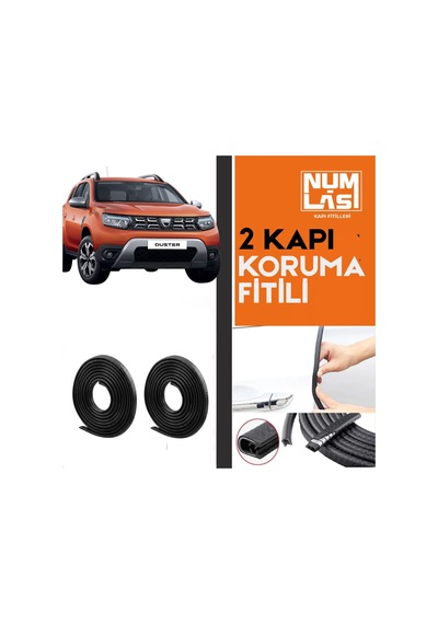 Dacia Duster 2.nesil İki Kapı Koruma Fitili Siyah Renk Numlas-a Kalite-nm2941