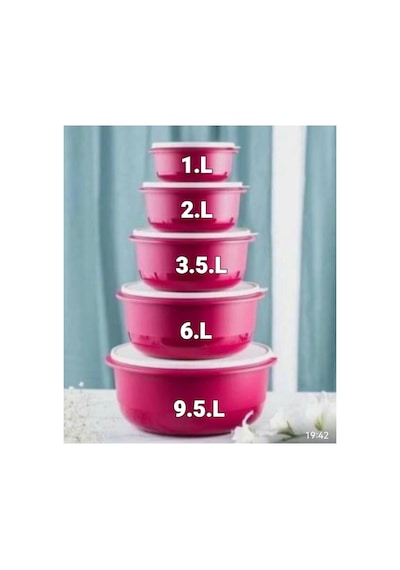 Tuperware 5 Li Bordo Miksim Set. Diğer