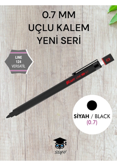 Raff Line 124 0.7 Mm Uçlu Kalem Yeni Seri Versatil Kalem 0,7 Mm Siyah Renk Çok Renkli