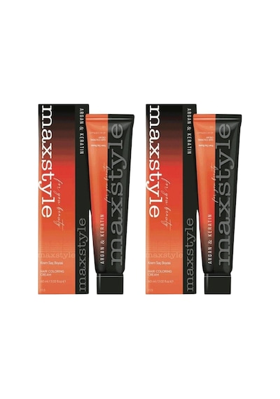 Maxstyle Sps504 Argan Ve Keratin 2025/08.43 Sultan Bakırı 60 Ml 2 Adet Saç Boyası Oksidansız