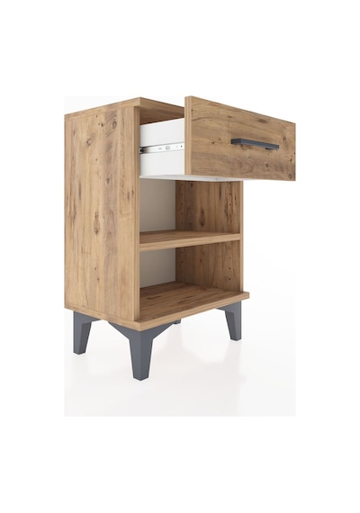 Arges Komodin Tek Raflı Tek Çekmeceli 44x30x64 Çam-çam Çam