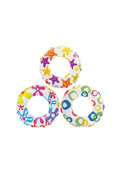 Asyaink 59230 Baskılı Havuz Deniz Simidi - Şişme Simit 51 CM Çok Renkli