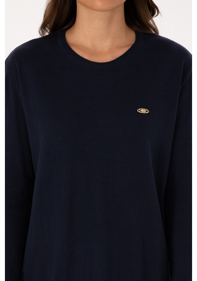 U.S. Polo Assn. Kadın Lacivert Bisiklet Yaka Basic Kazak 50307735-VR033