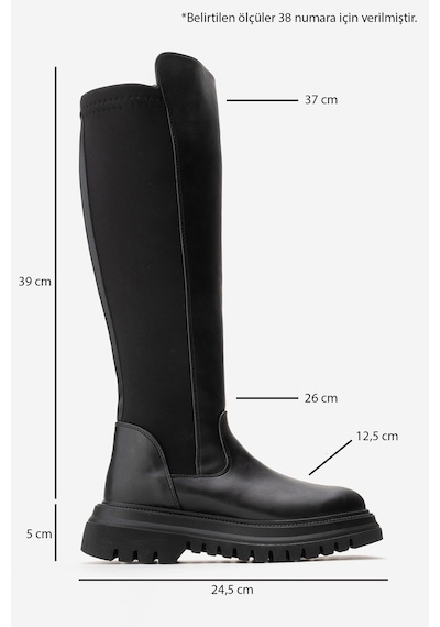Luvishoes Shadow Siyah Kadın Çizme Siyah