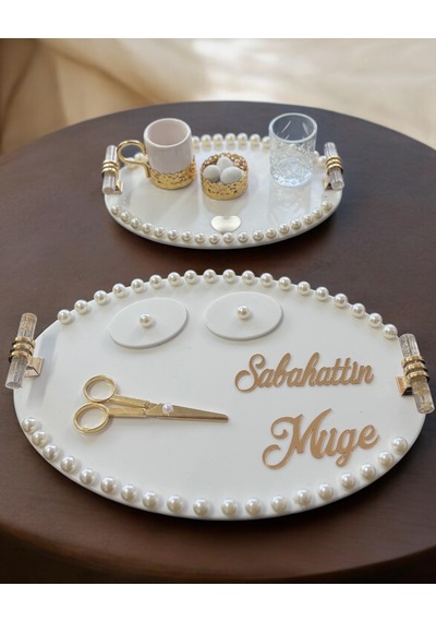 Sacred Gold Söz Nişan Tepsisi Beyaz
