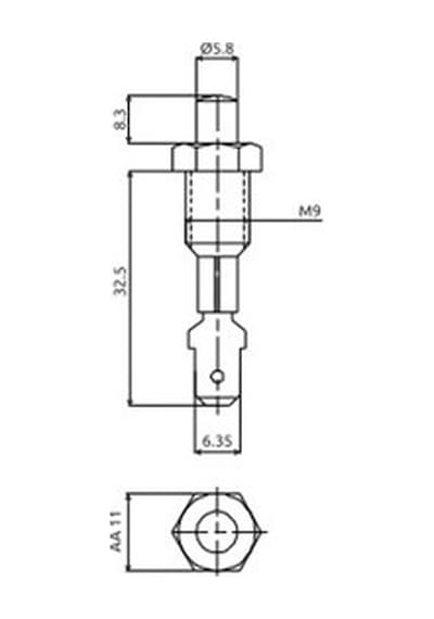 Kapi Işik Butonu (Alarm Için) (9 Mm) Universal