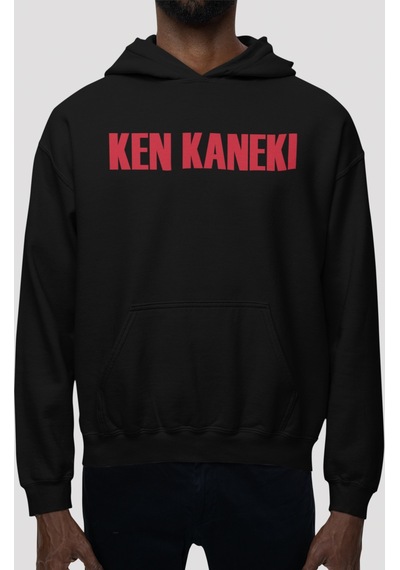 Sevbano Ken Kaneki Tokyo Ghoul Anime Sırt Baskılı Unisex Oversize Penye H Siyah