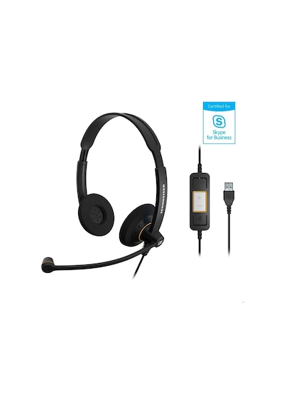 Sennheiser SC-60 USB ML Kablolu Çağrı Merkezi Kulak Üstü Kulaklık Sennheiser SC-60 USB ML Kablolu Çağrı Merkezi Kulak Üstü Kulaklık