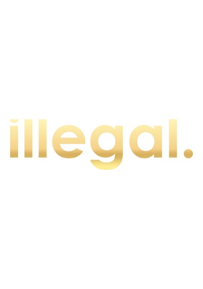 İllegal Araba Sticker 17x17 Cm Gold