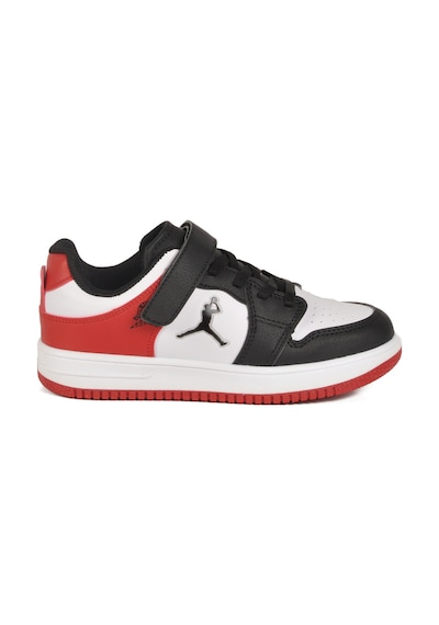 Cool Siyah Kırmızı Cırtlı Erkek Çocuk Sneaker Haykat Kısa F Siyah-kırmızı