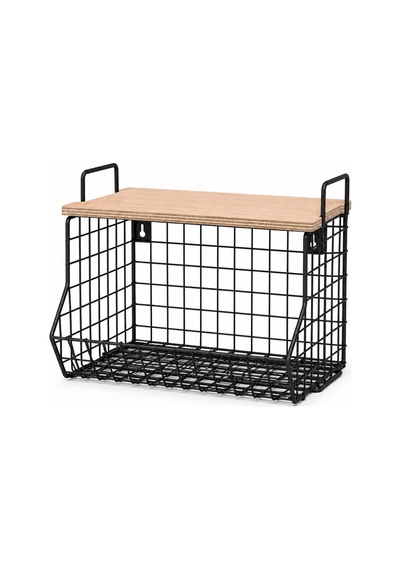 Orret Home Ahşap Raflı Metal Sepet Baharatlık, Meyvelik Sebzelik, Banyo Organizeri, Üst Üste Takılabilir Tezgah Üstü Düzenleyici, Duvara Monte Edilebi Siyah Orret Home Ahşap Raflı Metal Sepet Baharatlık, Meyvelik Sebzelik, Banyo Organizeri, Üst Üste Takılabilir Tezgah Üstü Düzenleyici, Duvara Monte Edilebi Siyah