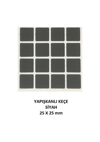 Zemin Koruyucu, Keçe Seti, Siyah, 7 Parça