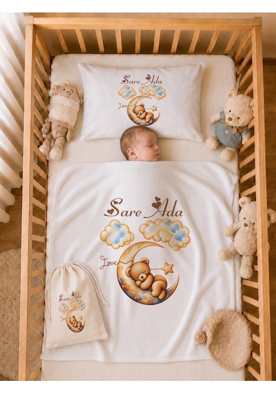 Pia Baby Kız Bebek İsimli Hastane Çıkışı 6 Parça Tulum Şapka Eldiven %100 Pamuk Hediye Seti 1099tybk0x Krem