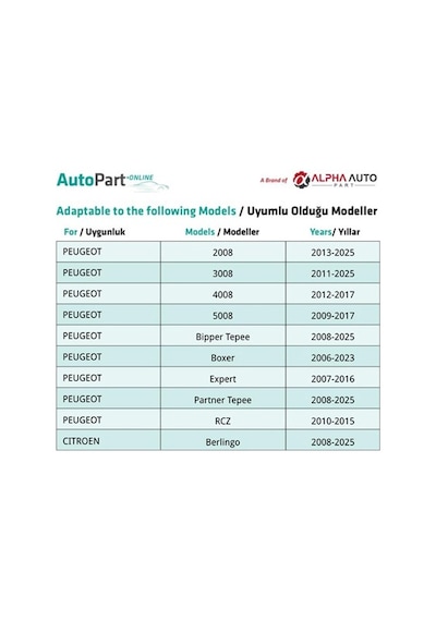 Peugeot, Citroen İçin Torx Uyumlu Davlumbaz T30 M6 Vidası