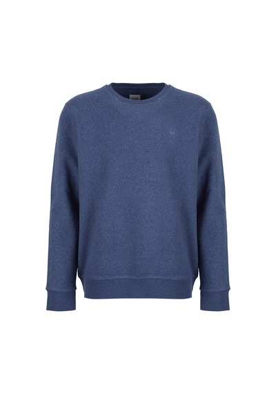 Mustang Mavi Erkek Basic Nakışlı Sweatshirt M6wm-swt1590 Indigo